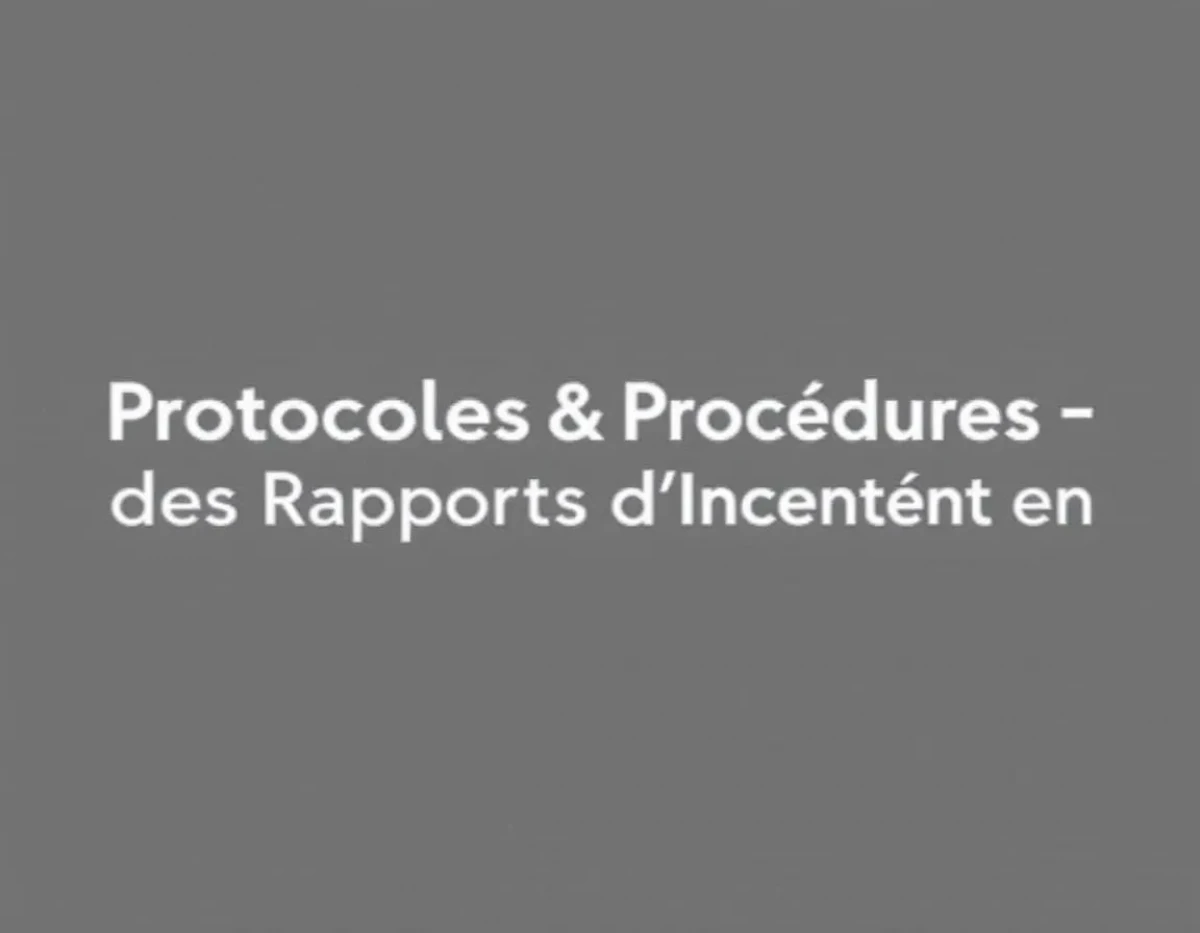 Protocoles et Procédures des Rapports d'Incident en Milieu Pénitentiaire